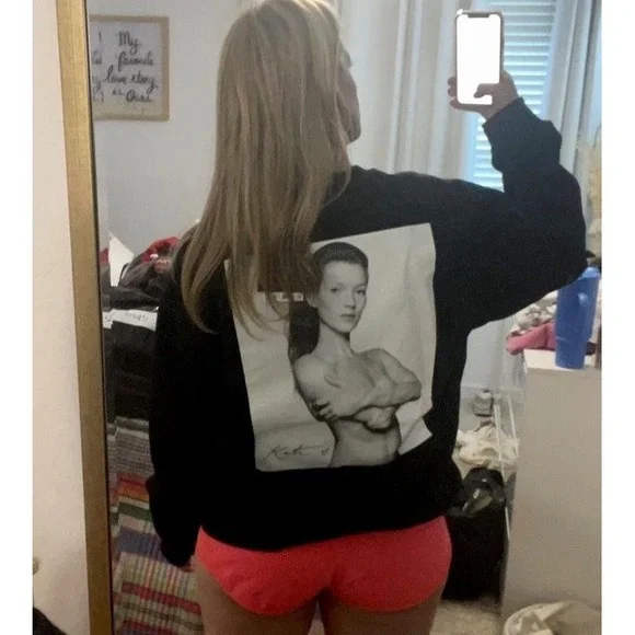 ZARA‎ WOMEN NWT KATE MOSS TERRY O'NEIL SWEATSHIRT 0085/170 Size M BLOGGERS FAV!
